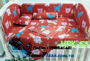 Chăn ga gối quây cũi Hàn Quốc con giống BABY Cute HPK53