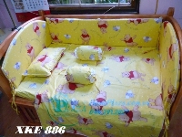 Chăn ga gối quây cũi gấu pooh xke886
